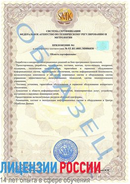 Образец сертификата соответствия (приложение) Котельники Сертификат ISO 27001